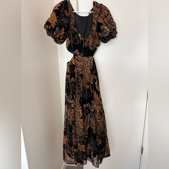 Anthropologie Let Me Be Burnout Velvet Maxi Dress - Picture 4 of 4